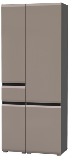 Сидней 13.202 Шкаф с ящиком + Шкаф 13.200, корпус: антрацит/фасады: МДФ веллюто капучино