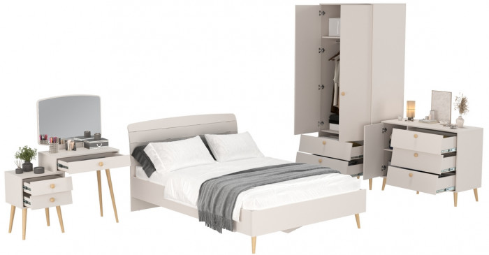 Афина Спальня 05-1400, кашемир серый