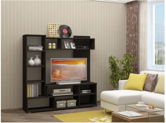 Гостиная Мини ЛДСП (Дуб крафт/ Белый Глянец)