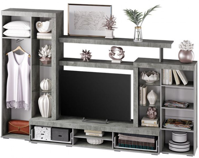 "Инстайл" ЦС-02 бетон/белый