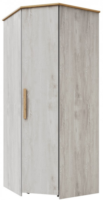 Шкаф угловой для одежды "Скандинавия" - Бетон пайн светлый/Дуб наварра