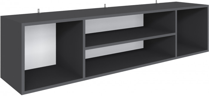 Полка навесная (открытая) Мадрид ПНО-3 (1,5) графит серый