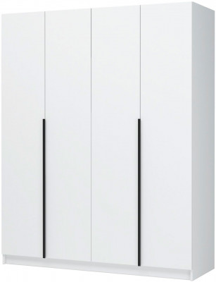 Лион ШК-03 Шкаф 4-х створчатый (1600х2000х550) Белый/Белый