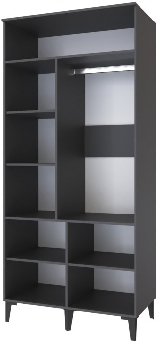 Толедо Шкаф 2-х створчатый (4 фасада) ТШ-22 графит серый