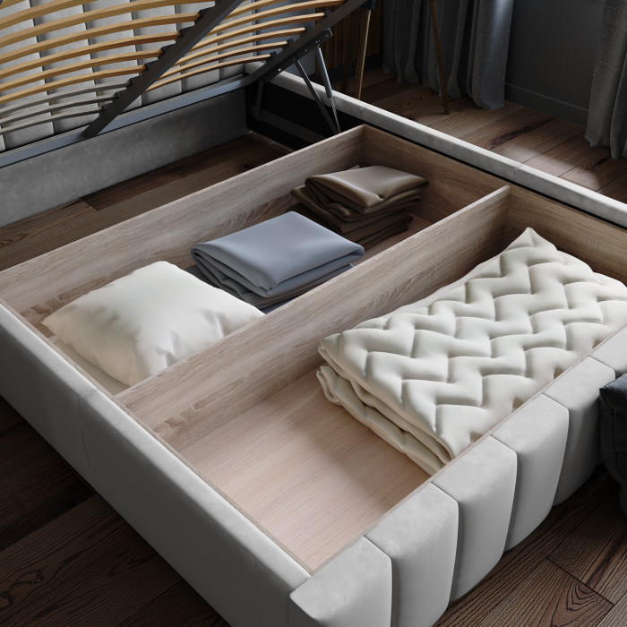 Нега Кровать интерьерная 180 светло-голубой, ПМ