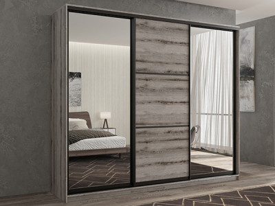 Шкаф-купе Кааппи 3 Эвок Окаменелый 240х45х230 см