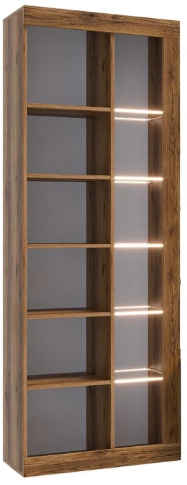 Прага Модульная Гостиная, вариант №4, Дуб Делано/Черный глянец