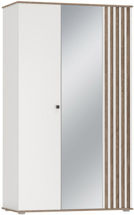 Шкаф для одежды 51.14 Либерти опора 3-х дв. h=20мм Белый / Дуб Каньон