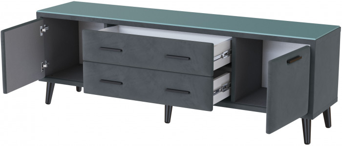 Тумба ТВ интерьерная 1,6 Пай серый/мдф бриз