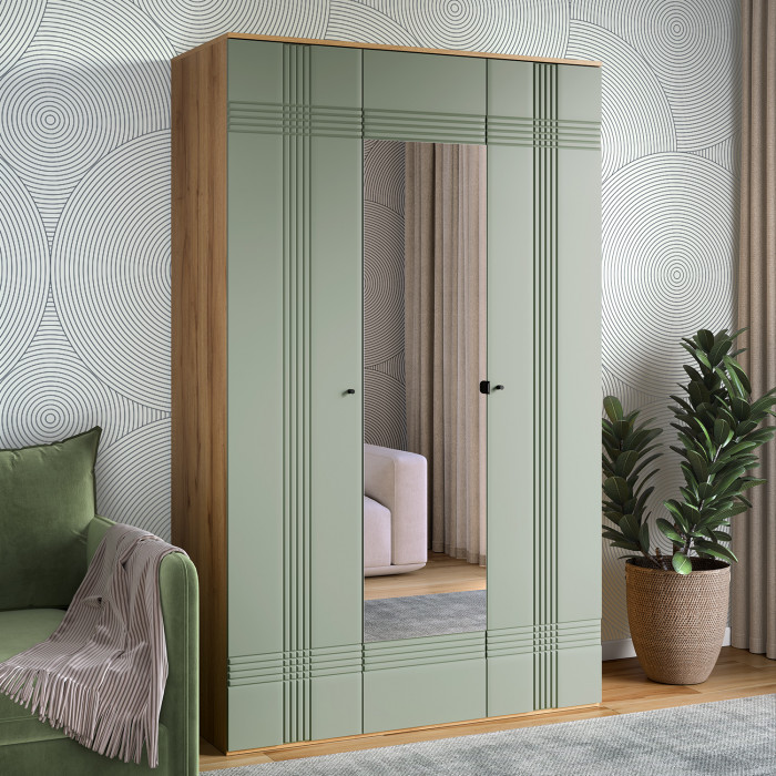 Шкаф распашной трехдверный Вега Саксония