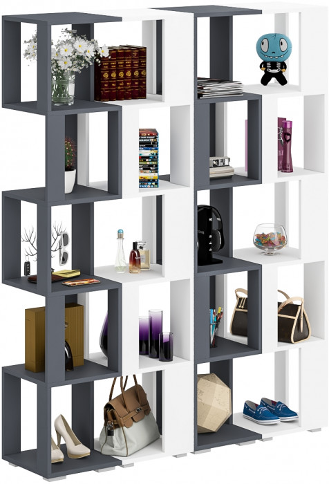 Стеллаж СВК 4 шт., графит/белый