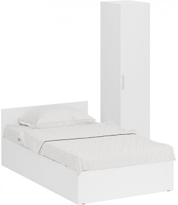 Кровать 1200 + Пенал Стандарт, белый