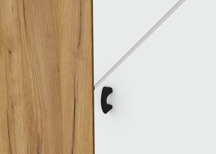 Шкаф четырехстворчатый Байкал, Дуб Золотой, Белый матовый