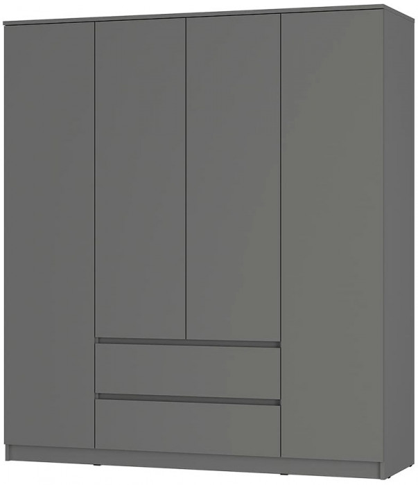 Симпл ШК-13 шкаф 4-х створчатый графит