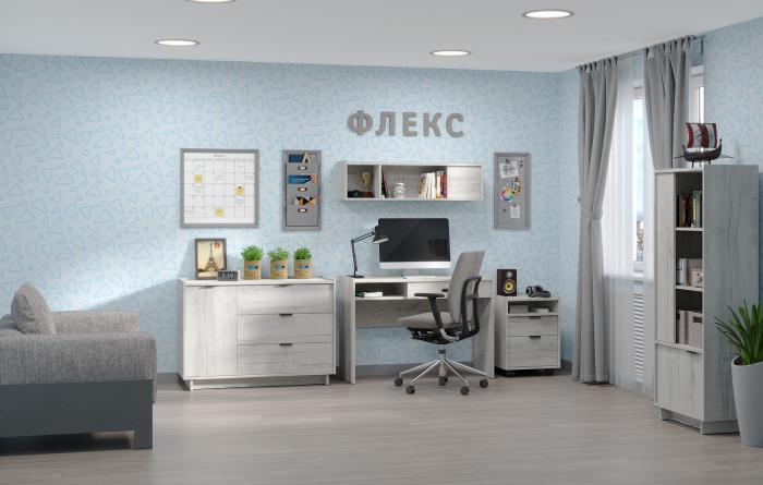 Гостиная Флекс. Комплект 3, Дуб Шавиниган