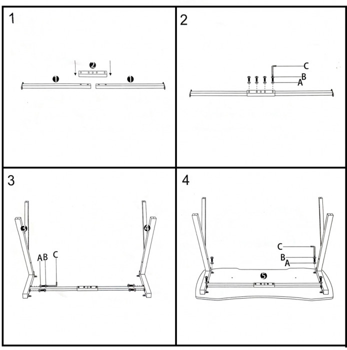 Игровой стол Мебель--24 GT-2310, цвет чёрный, ШхГхВ 120х60х73 см., столешница МДФ 15 мм.(регулировка высоты: 72,5 - 73,5 см.), макс. нагрузка 100  кг.