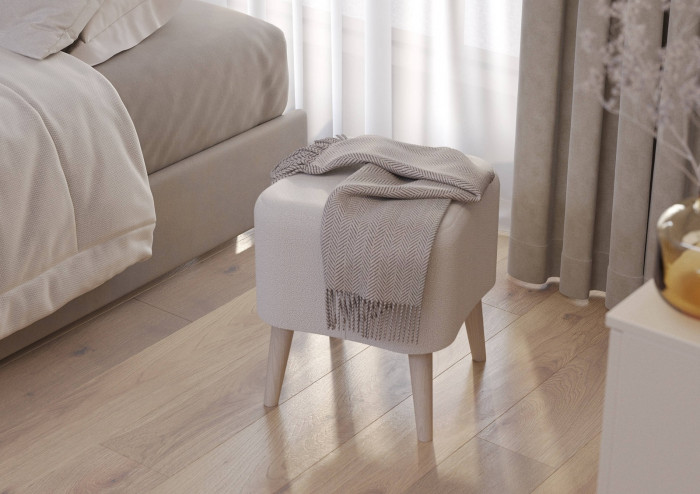 Банкетка 6-5133ТКВмол Куби, ткань молоко