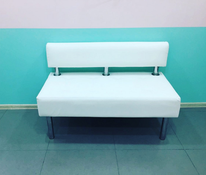 Диван Бизнес 100, экокожа, черный