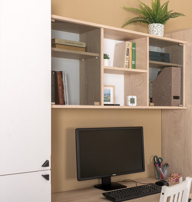 Бостон № 20, дуб эндгрейн элегантный/фасады МДФ милк рикамо софт