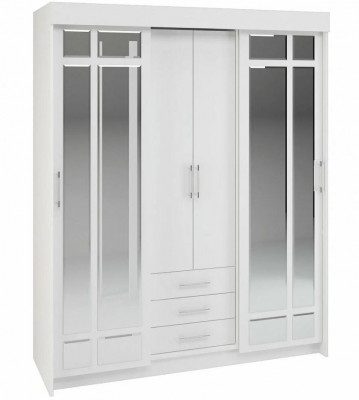 шкаф-купе Фортуна белый/белый