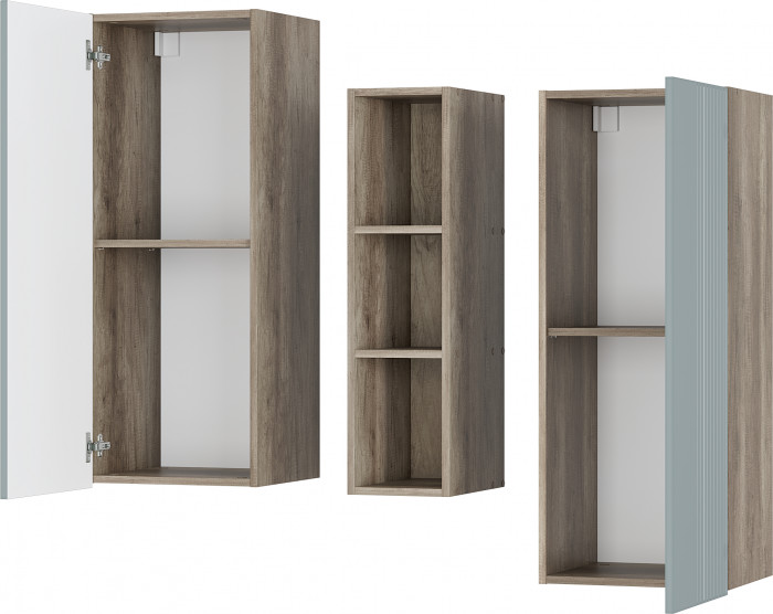 Шкаф навесной "Олива" ШКН-01 Дуб каньон/МФ11 Шарли бриз