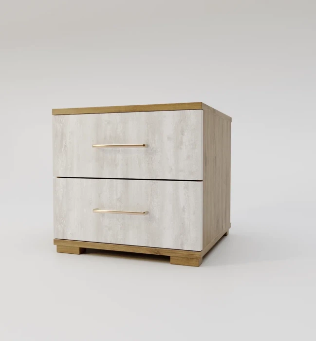 Модульная спальная комната "Мишель" - Дуб наварра/Бетон пайн светлый