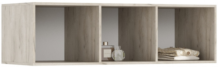 Антресоль к шкафу Бася, Крафт серый/Кашемир