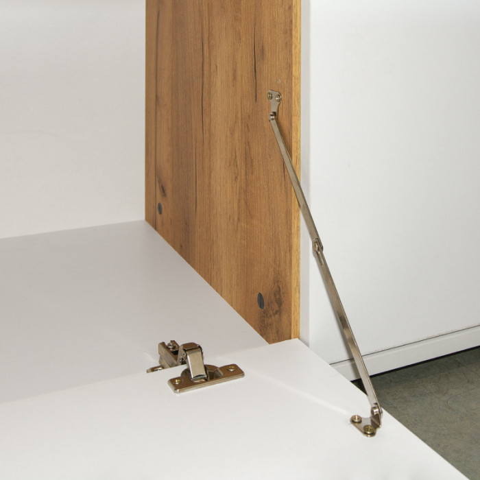 Бэль № 10, цвет дуб крафт золотой/белый премиум, ШхГхВ 280х43х200 см., ниша для ТВ 130х43х120 см., НЕ универсальная сборка