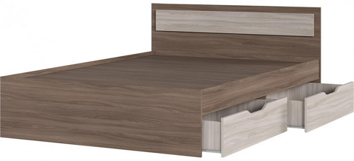 ГАРМОНИЯ КР 605 кровать с ящиками (1,452х0,78х2,032) шимо темный/шимо светлый