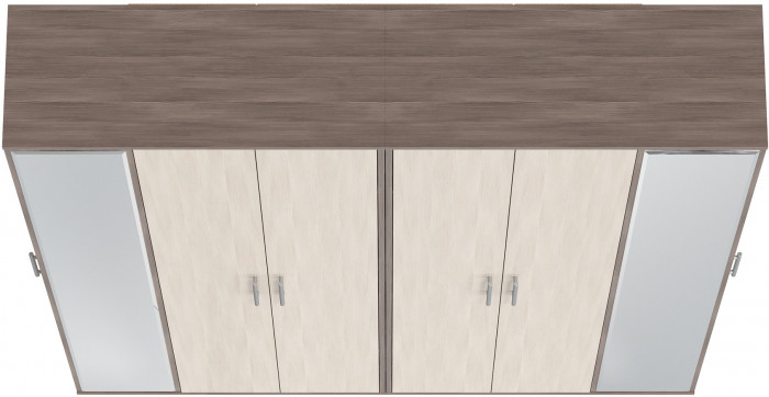 Две прихожих Домино-мини 2-3421бод.тем/св, бодега тёмный/бодега светлый