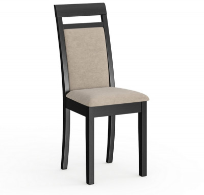 Стул Мебель--24 разборный Гольф-12, цвет венге, обивка ткань велюр капучино 25, ШхГхВ 40х40х100 см., от пола до верха сиденья 47 см. (мягкая спинка)