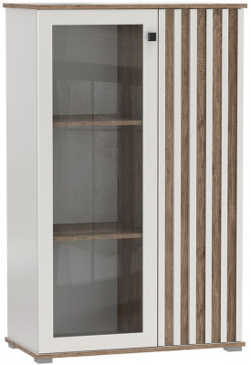 Шкаф комбинированный 51.03 Либерти опора h=20мм Белый / Дуб Каньон