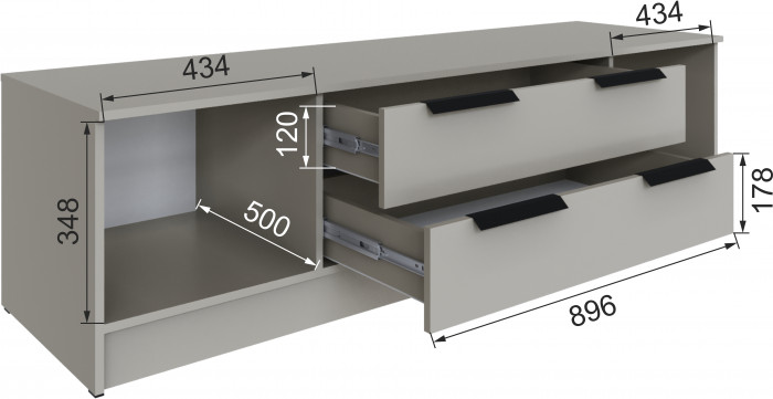 Тумба ТВ Мадрид №2 (1,8), Кашемир