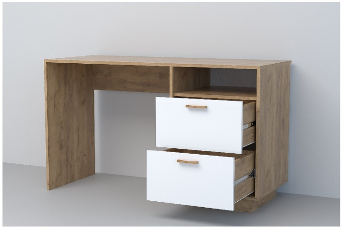 Эго Стол Ст-3 ПД (Глянец Белый/Бетон Светлый)