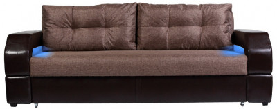 Диван еврокнижка Манчестер 160 рогожка коричневая НПБ