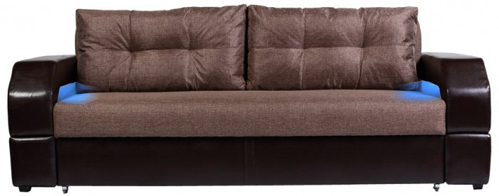 Диван еврокнижка Манчестер 160 рогожка коричневая НПБ