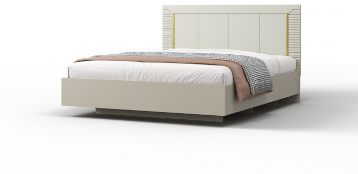 Кровать 160х200 "Карлин" с подъемным основанием - Персидский жемчуг/Шаде песочный
