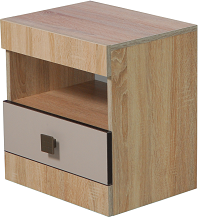 Тумба прикроватная "Лондон" - Дуб сонома/Капучино светлый