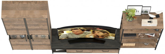 Трувор Гостиная 028, дуб гранж песочный/интра