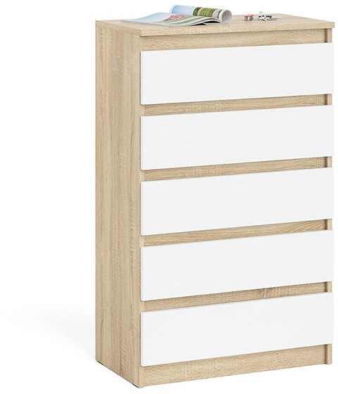 Мори Комод МК700.5, дуб сонома/белый