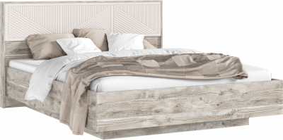 Сильвия Кровать парящая 1,6м (ортопед металл) Кашемир/Дуб Юкон, Дуб Юкон
