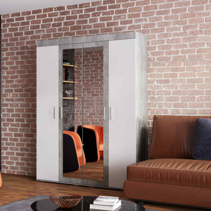 "Инстайл" ШК-31 метрополитан грей/белый (замена на бетон/белый)