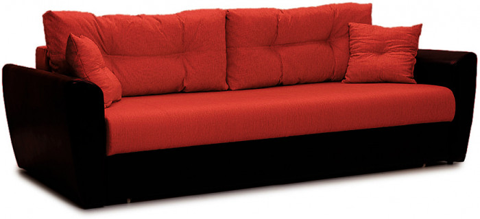 Диван еврокнижка Амстердам 160 рогожка красная НПБ