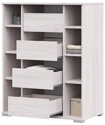 Комод Сальма КМ 022 (838х1060х460) анкор/белый глянец