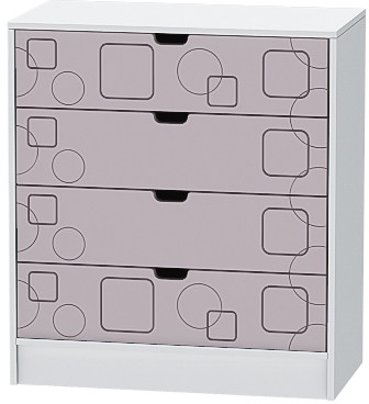 Детская комната Бриз МДФ, набор 7, Белый/Ирис (Квадрат)