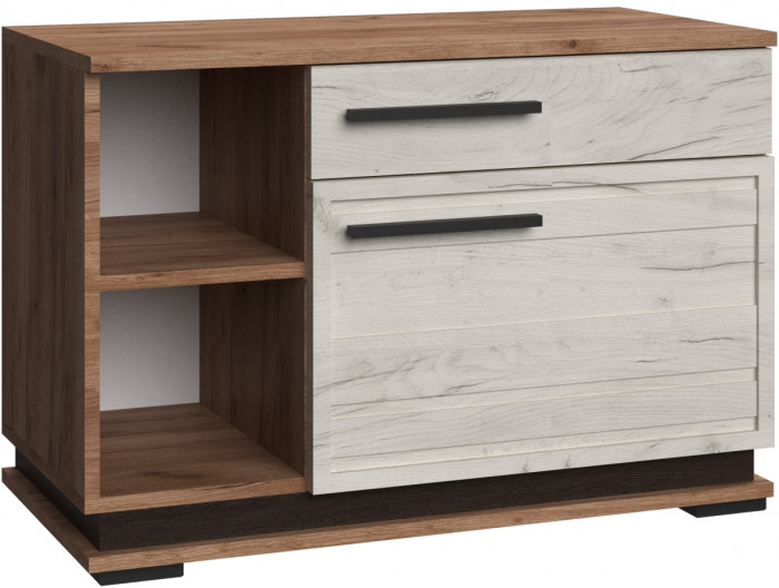 Модена Прихожая, композиция 3, Дуб крафт табачный/Дуб белый/Венге