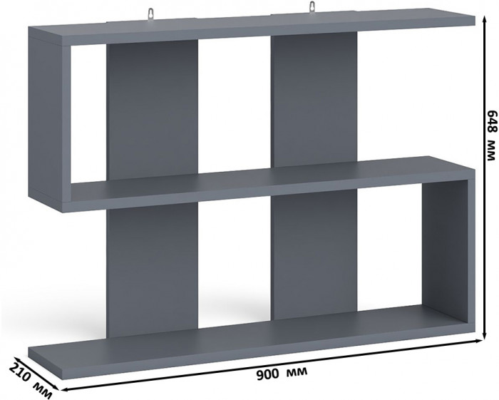 Мори Стол компьютерный МС-1 левый + Тумба МТВ1204.1 + Полка 900, цвет графит, ШхГхВ 210,4х50х209,6 см., НЕ универсальная сборка