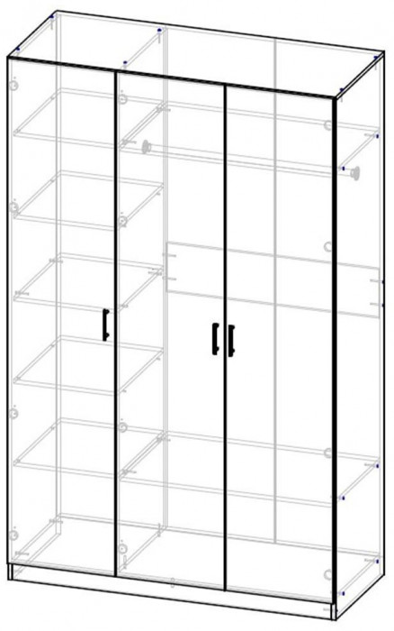 NEXT 11 Шкаф трехдверный Дуб Сонома / Белый