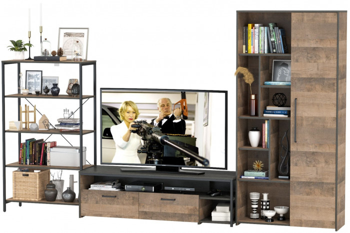 Трувор Гостиная 070, дуб гранж песочный/интра