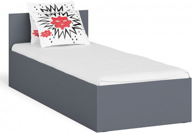 Мори Кровать 0800, цвет графит, ШхГхВ 83,5х203,5х70 см., сп.м. 800х2000 мм., без матраса, основание есть